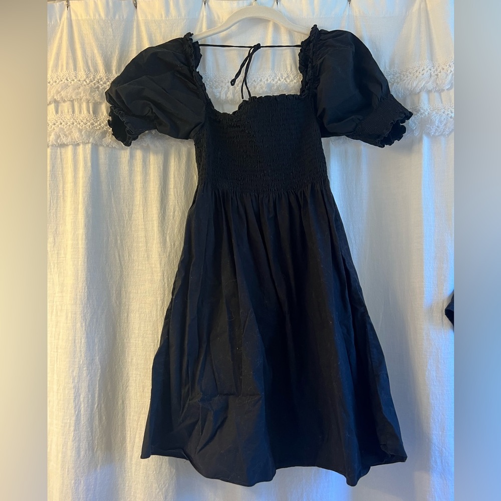 HILL HOUSE HOME ATHENA NAP DRESS BLACK SZ XS